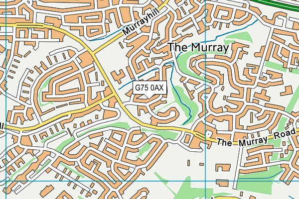 G75 0AX map - OS VectorMap District (Ordnance Survey)