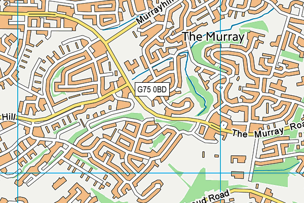 G75 0BD map - OS VectorMap District (Ordnance Survey)