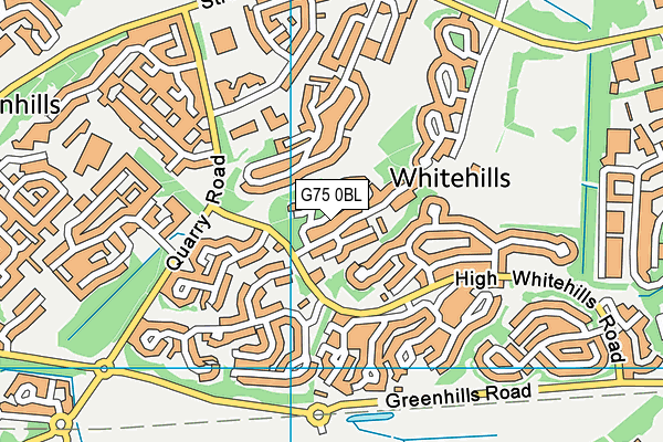 G75 0BL map - OS VectorMap District (Ordnance Survey)