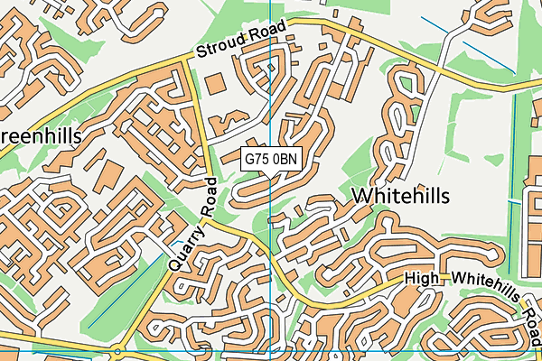 G75 0BN map - OS VectorMap District (Ordnance Survey)