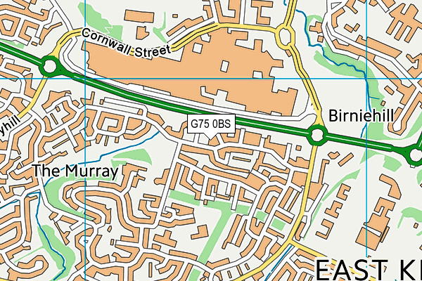 G75 0BS map - OS VectorMap District (Ordnance Survey)