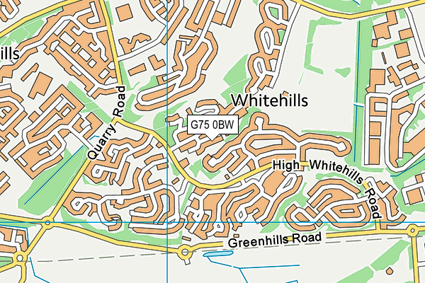 G75 0BW map - OS VectorMap District (Ordnance Survey)