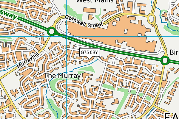 G75 0BY map - OS VectorMap District (Ordnance Survey)