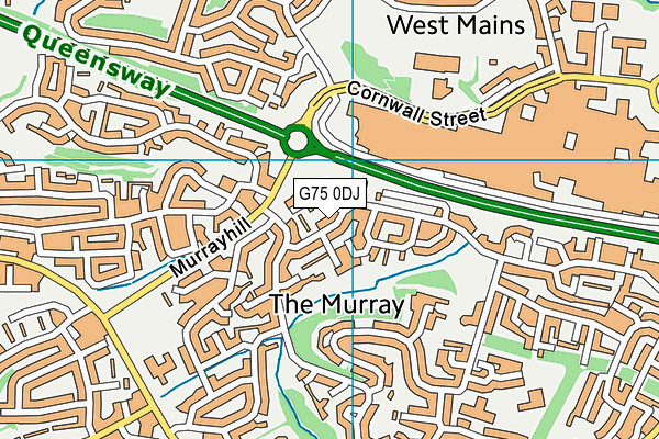 G75 0DJ map - OS VectorMap District (Ordnance Survey)