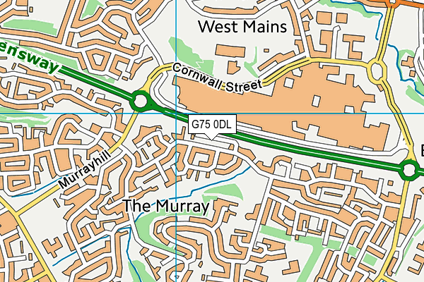 G75 0DL map - OS VectorMap District (Ordnance Survey)