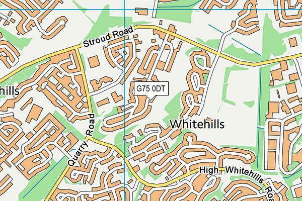 G75 0DT map - OS VectorMap District (Ordnance Survey)