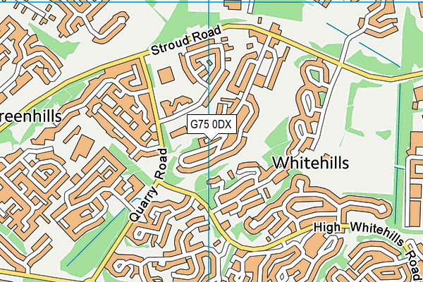 G75 0DX map - OS VectorMap District (Ordnance Survey)