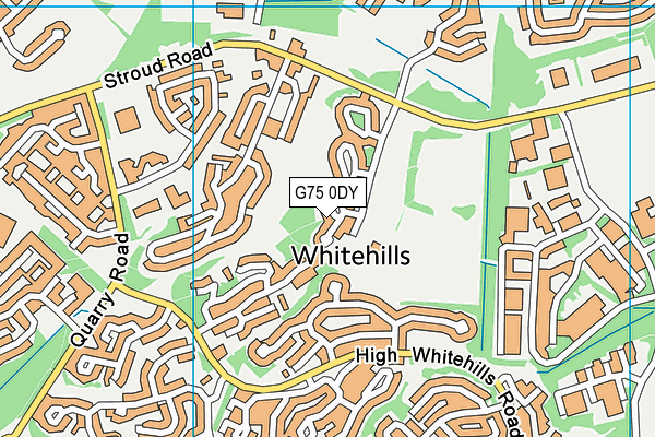 G75 0DY map - OS VectorMap District (Ordnance Survey)