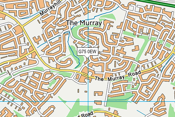 G75 0EW map - OS VectorMap District (Ordnance Survey)