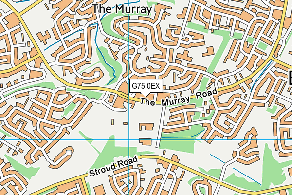 G75 0EX map - OS VectorMap District (Ordnance Survey)