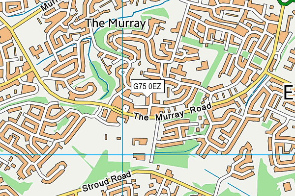 G75 0EZ map - OS VectorMap District (Ordnance Survey)