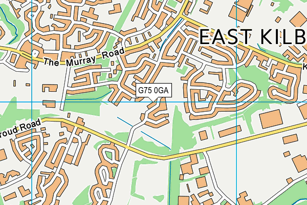 G75 0GA map - OS VectorMap District (Ordnance Survey)
