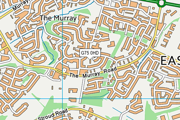 G75 0HD map - OS VectorMap District (Ordnance Survey)