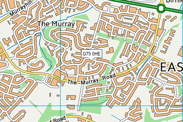 G75 0HE map - OS VectorMap District (Ordnance Survey)