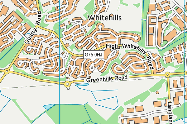 G75 0HJ map - OS VectorMap District (Ordnance Survey)