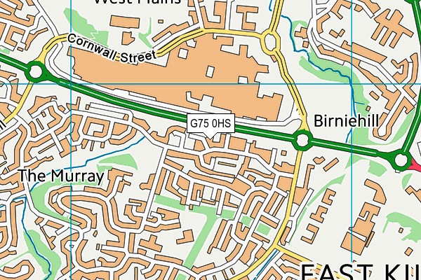G75 0HS map - OS VectorMap District (Ordnance Survey)