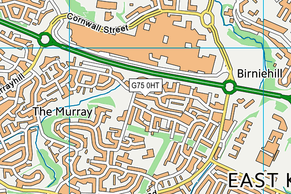 G75 0HT map - OS VectorMap District (Ordnance Survey)