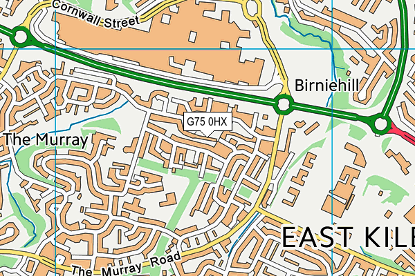 G75 0HX map - OS VectorMap District (Ordnance Survey)