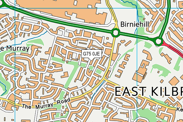 G75 0JE map - OS VectorMap District (Ordnance Survey)