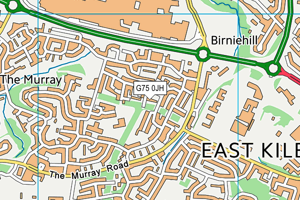 G75 0JH map - OS VectorMap District (Ordnance Survey)