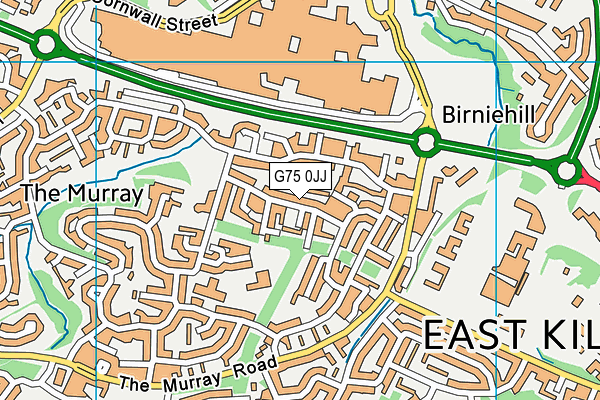 G75 0JJ map - OS VectorMap District (Ordnance Survey)