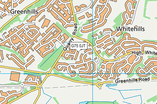 G75 0JT map - OS VectorMap District (Ordnance Survey)