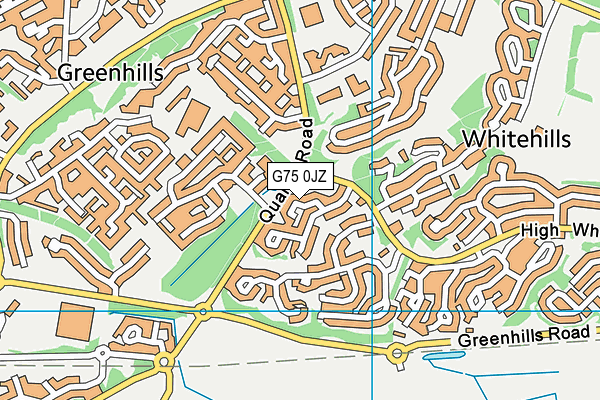 G75 0JZ map - OS VectorMap District (Ordnance Survey)