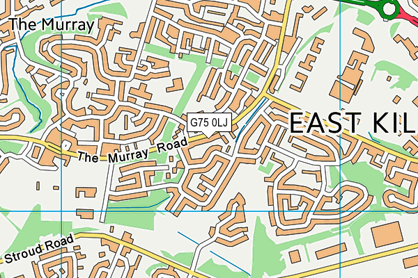 G75 0LJ map - OS VectorMap District (Ordnance Survey)