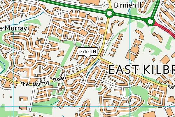 G75 0LN map - OS VectorMap District (Ordnance Survey)