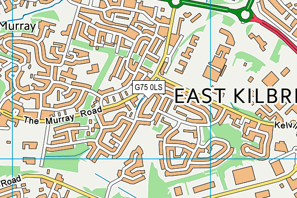 G75 0LS map - OS VectorMap District (Ordnance Survey)