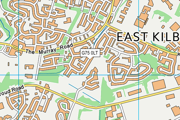 G75 0LT map - OS VectorMap District (Ordnance Survey)