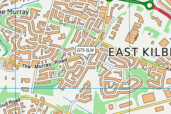 G75 0LW map - OS VectorMap District (Ordnance Survey)