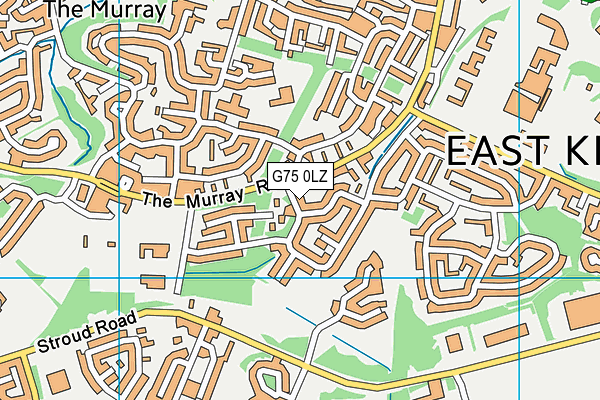 G75 0LZ map - OS VectorMap District (Ordnance Survey)