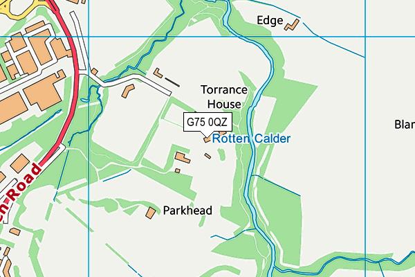 G75 0QZ map - OS VectorMap District (Ordnance Survey)