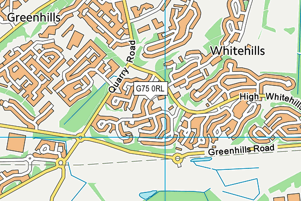 G75 0RL map - OS VectorMap District (Ordnance Survey)