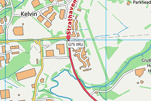 G75 0RU map - OS VectorMap District (Ordnance Survey)