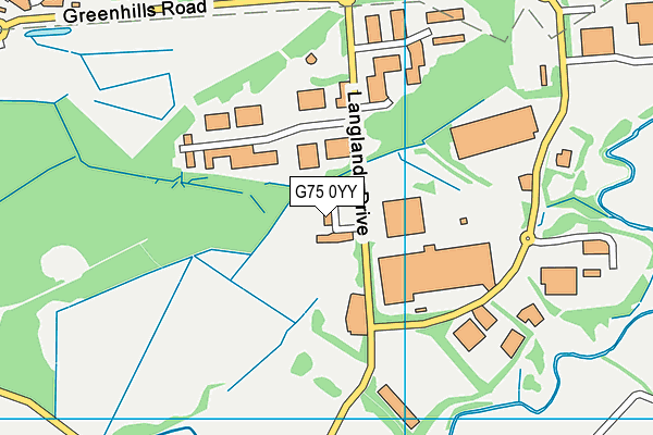 G75 0YY map - OS VectorMap District (Ordnance Survey)