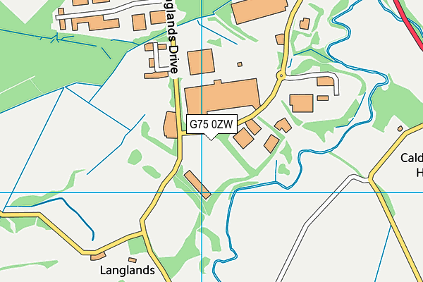 G75 0ZW map - OS VectorMap District (Ordnance Survey)