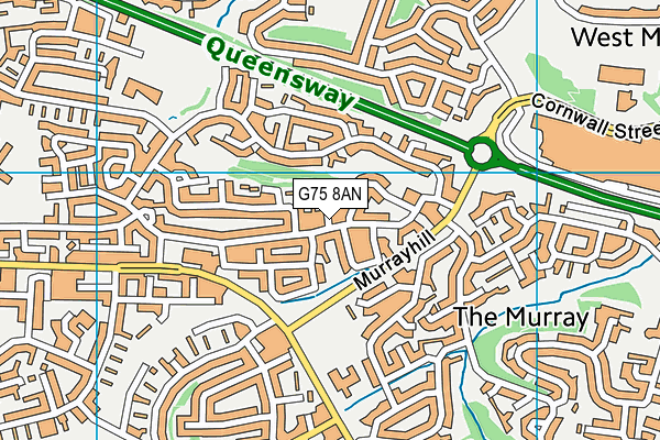 G75 8AN map - OS VectorMap District (Ordnance Survey)