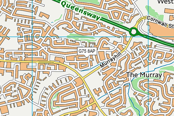 G75 8AP map - OS VectorMap District (Ordnance Survey)