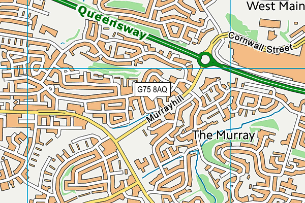 G75 8AQ map - OS VectorMap District (Ordnance Survey)