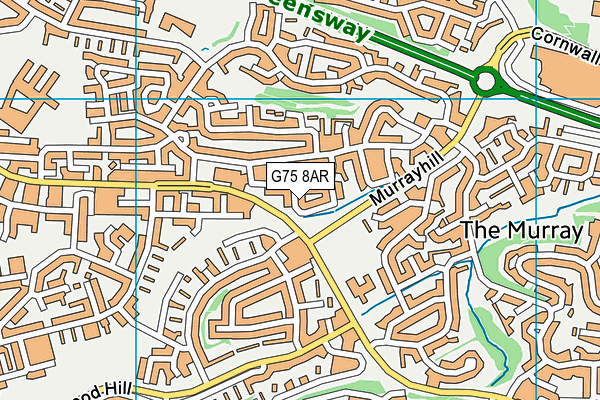 G75 8AR map - OS VectorMap District (Ordnance Survey)