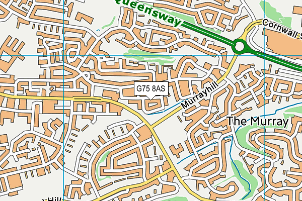 G75 8AS map - OS VectorMap District (Ordnance Survey)