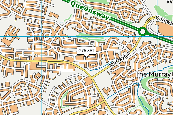 G75 8AT map - OS VectorMap District (Ordnance Survey)