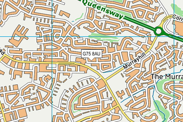 G75 8AU map - OS VectorMap District (Ordnance Survey)