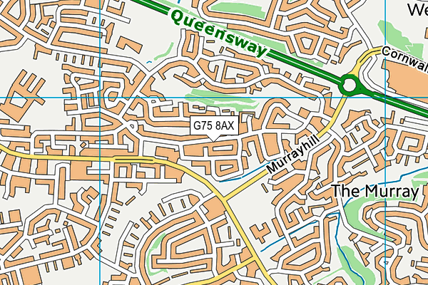 G75 8AX map - OS VectorMap District (Ordnance Survey)