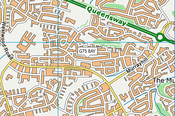 G75 8AY map - OS VectorMap District (Ordnance Survey)