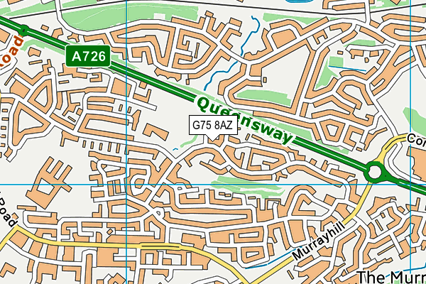 G75 8AZ map - OS VectorMap District (Ordnance Survey)