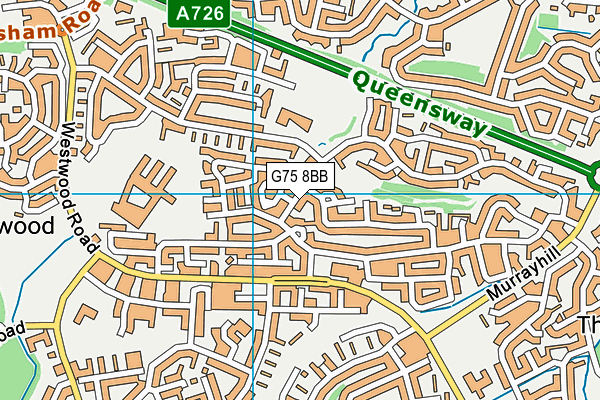 G75 8BB map - OS VectorMap District (Ordnance Survey)