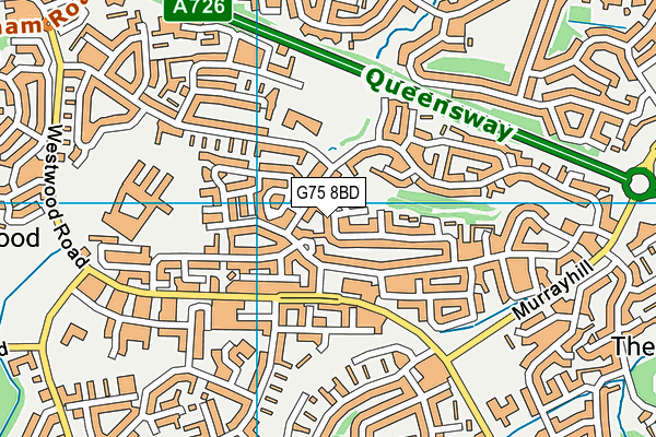 G75 8BD map - OS VectorMap District (Ordnance Survey)